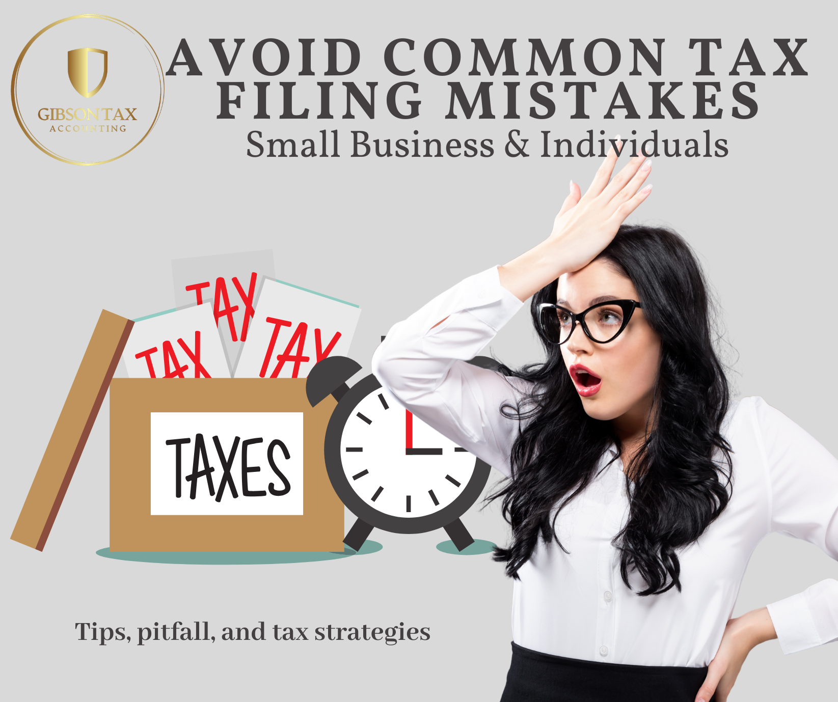 Image of frazzled woman navigating tax filing mistakes